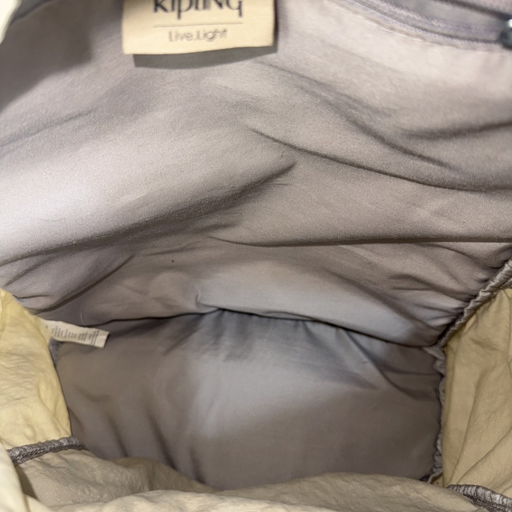 Kipling Seoul S‎ Backpack Almighty Beige No Monkey Lightweight Travel - Picture 4 of 9